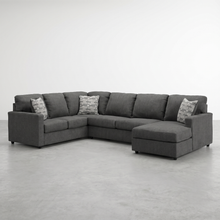 EDEN - Sectionnel avec chaise longue en tissus – Sectionnel, Gris ou lin | Meubles KREOR Gatineau