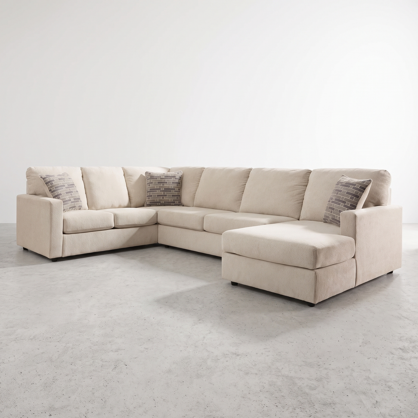 EDEN - Sectionnel avec chaise longue en tissus