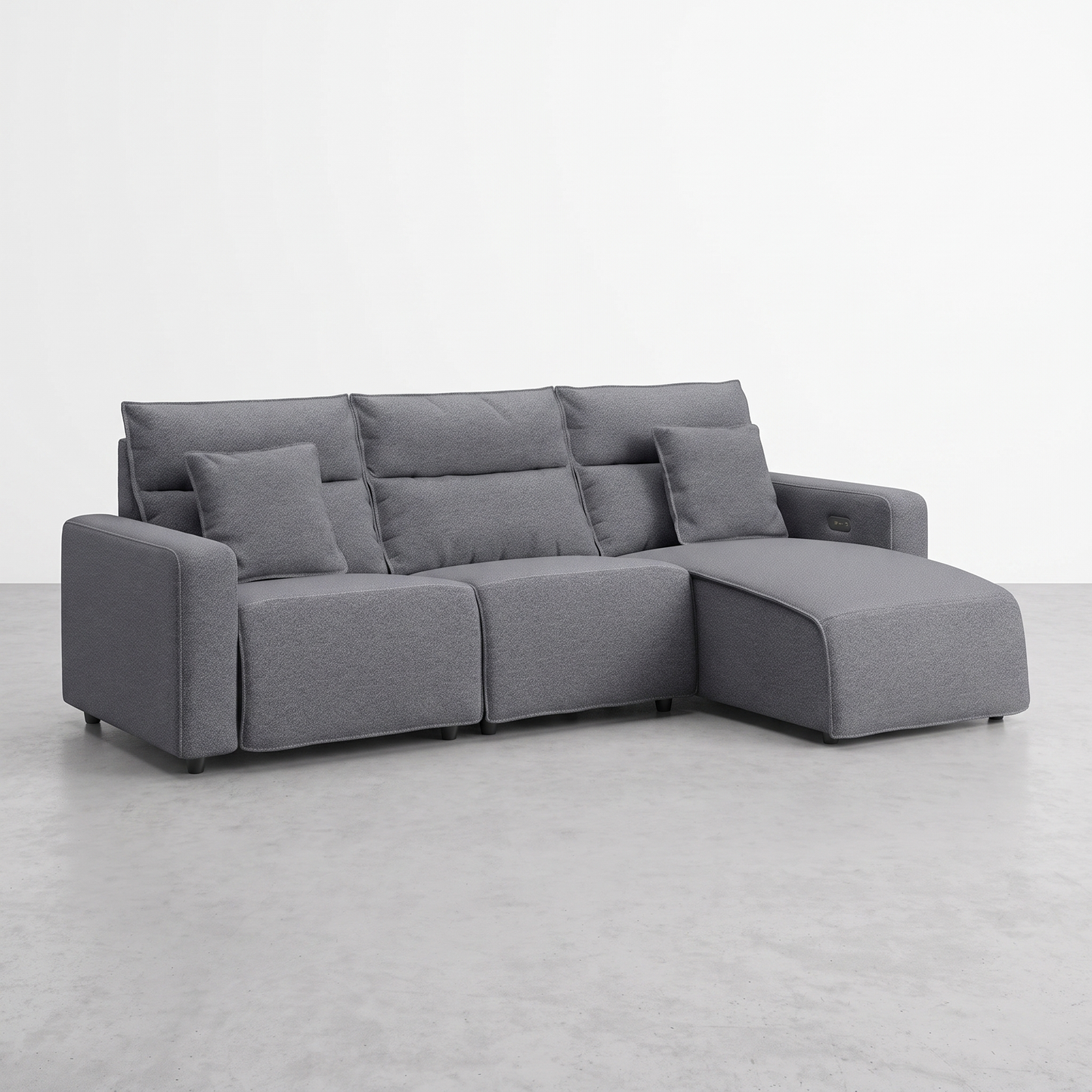 MAVERICK — Sectionnel modulaire cinéma maison avec 2 places inclinables - 3 morceaux