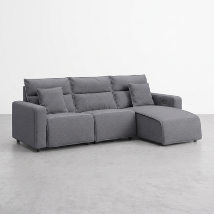 MAVERICK — Sectionnel modulaire cinéma maison avec 2 places inclinables - 3 morceaux
