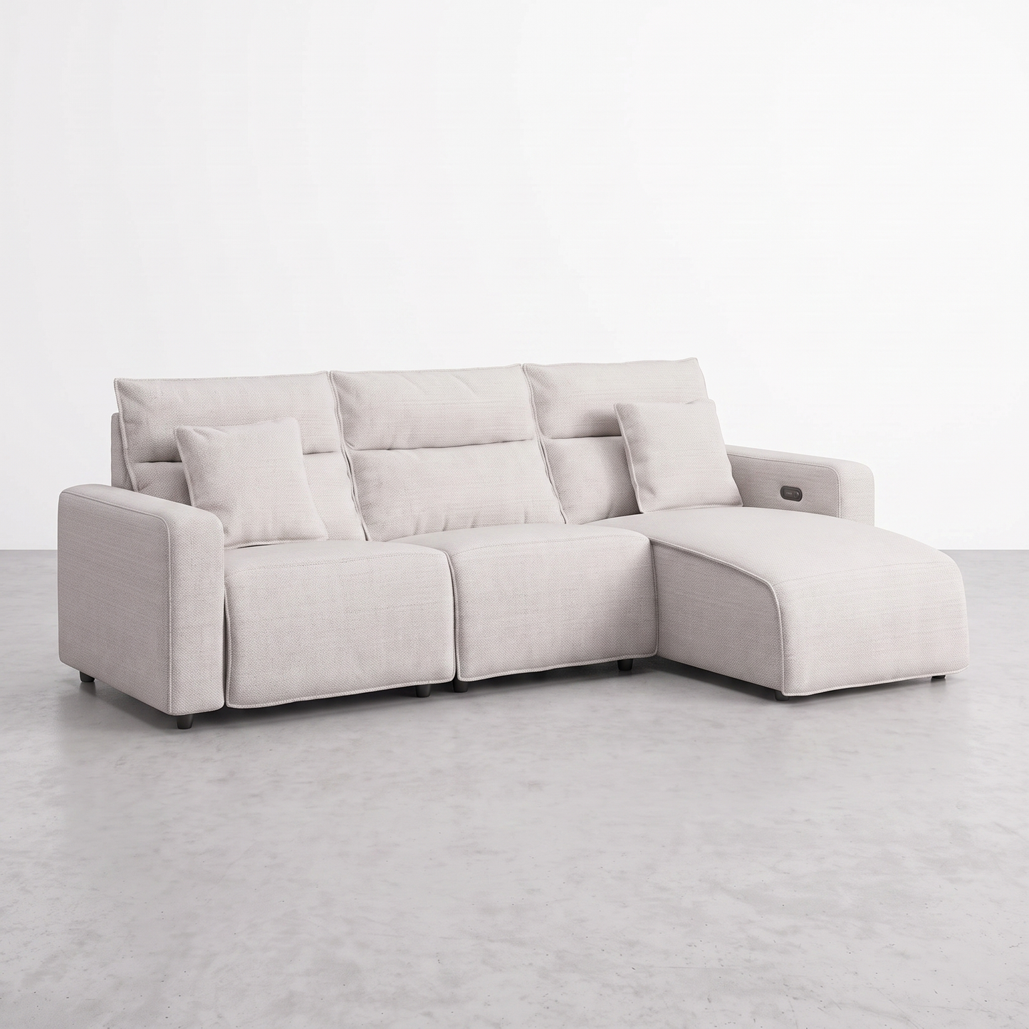 MAVERICK — Sectionnel modulaire cinéma maison avec 2 places inclinables - 3 morceaux