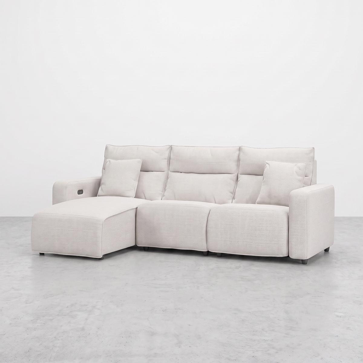 MAVERICK — Sectionnel modulaire cinéma maison avec 2 places inclinables - 3 morceaux – Modulaire, Gris ou greige | Meubles KREOR Gatineau