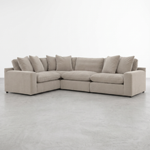 MILANO — Sectionnel modulaire effet velour - 4 morceaux – Modulaire, Brun ou sable | Meubles KREOR Gatineau