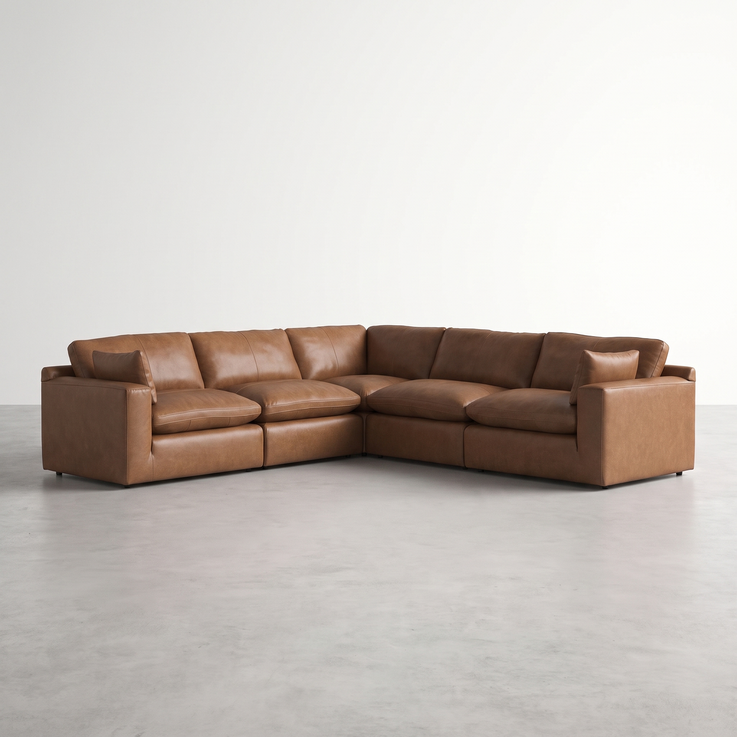 NASHVILLE - Divan modulaire nuage en cuir - 5 morceaux