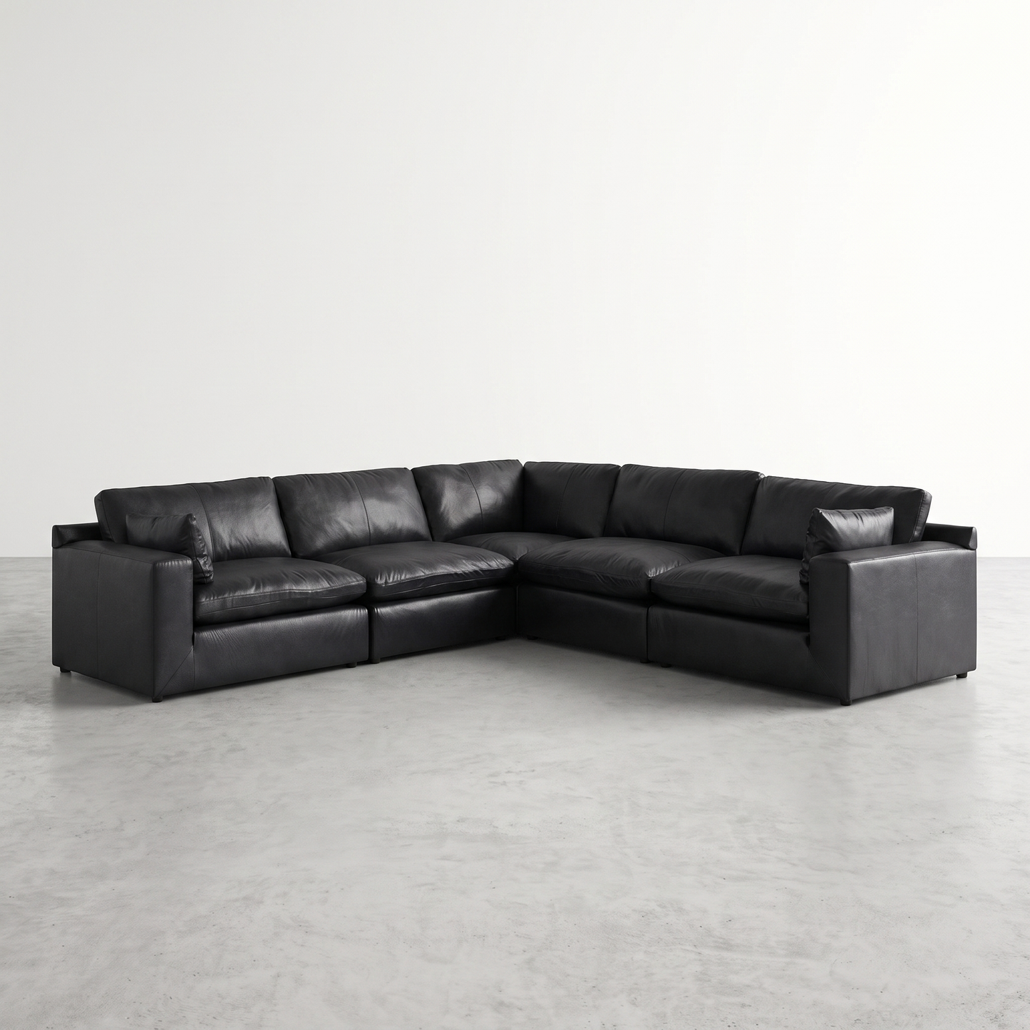 NASHVILLE - Divan modulaire nuage en cuir - 5 morceaux