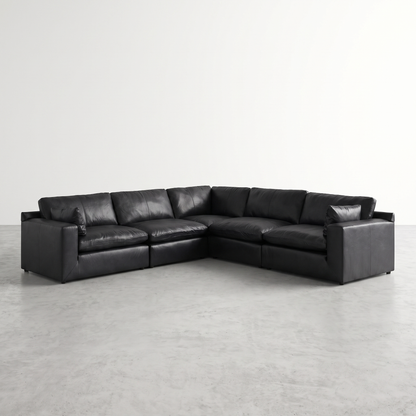 NASHVILLE - Divan modulaire nuage en cuir - 5 morceaux