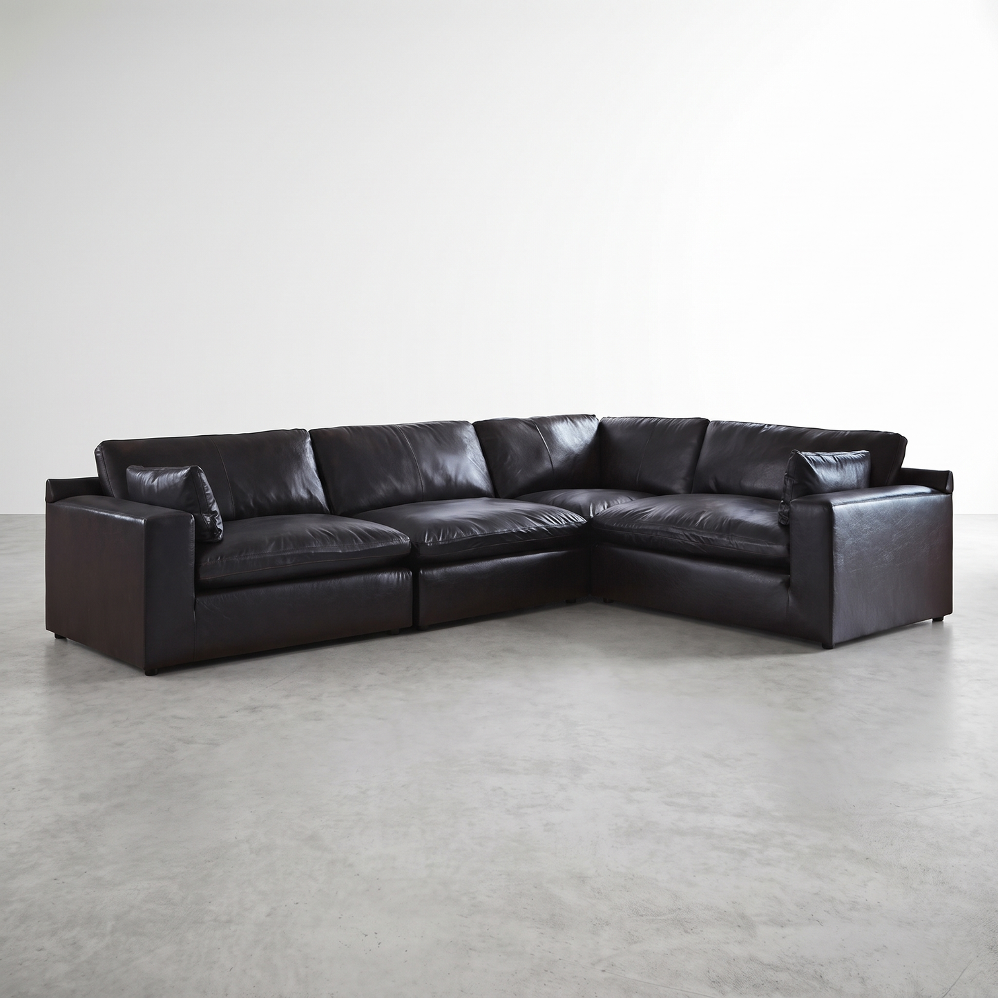 NASHVILLE - Divan modulaire nuage en cuir - 4 morceaux