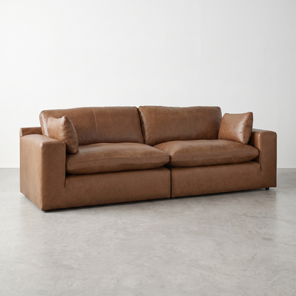 NASHVILLE - Divan modulaire nuage en cuir - 2 morceaux