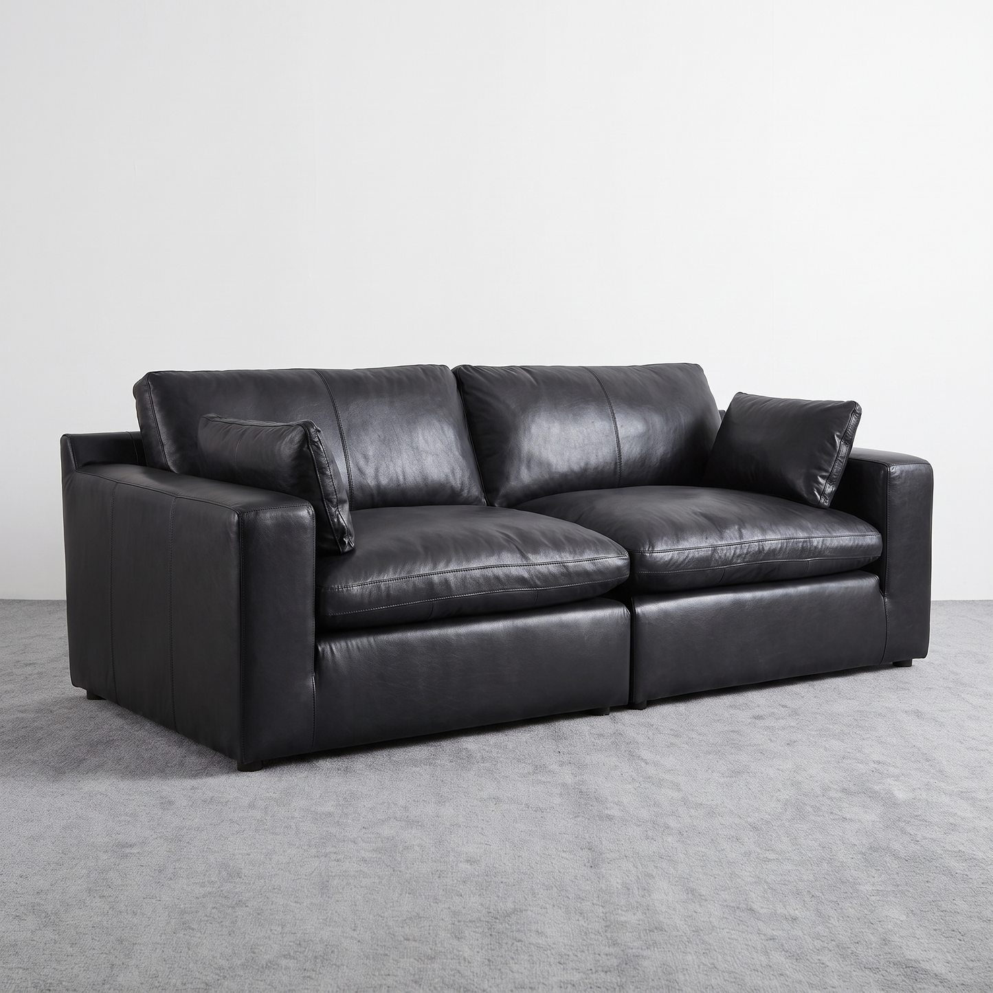 NASHVILLE - Divan modulaire nuage en cuir - 2 morceaux