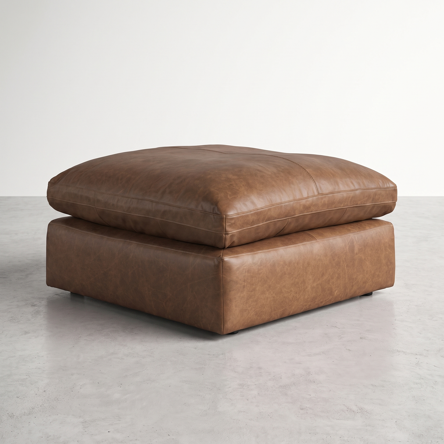 NASHVILLE - Ottoman nuage en cuir
