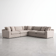 MILANO — Sectionnel modulaire effet velours - 5 morceaux – Modulaire, Brun ou sable | Meubles KREOR Gatineau