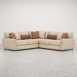 EMMA - Divan sectionnel en tissus sable - 5 ou 6 places