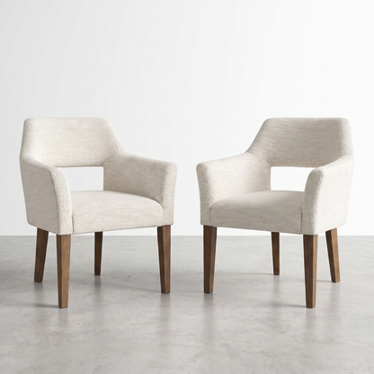 OHIO - Chaises de salle à manger avec accoudoirs - Ensemble de 2