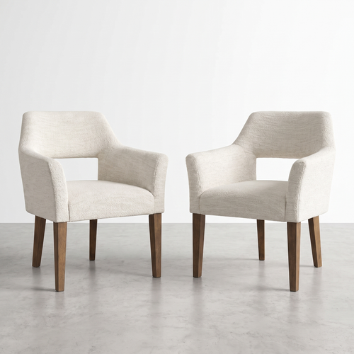 OHIO - Chaises de salle à manger avec accoudoirs - Ensemble de 2