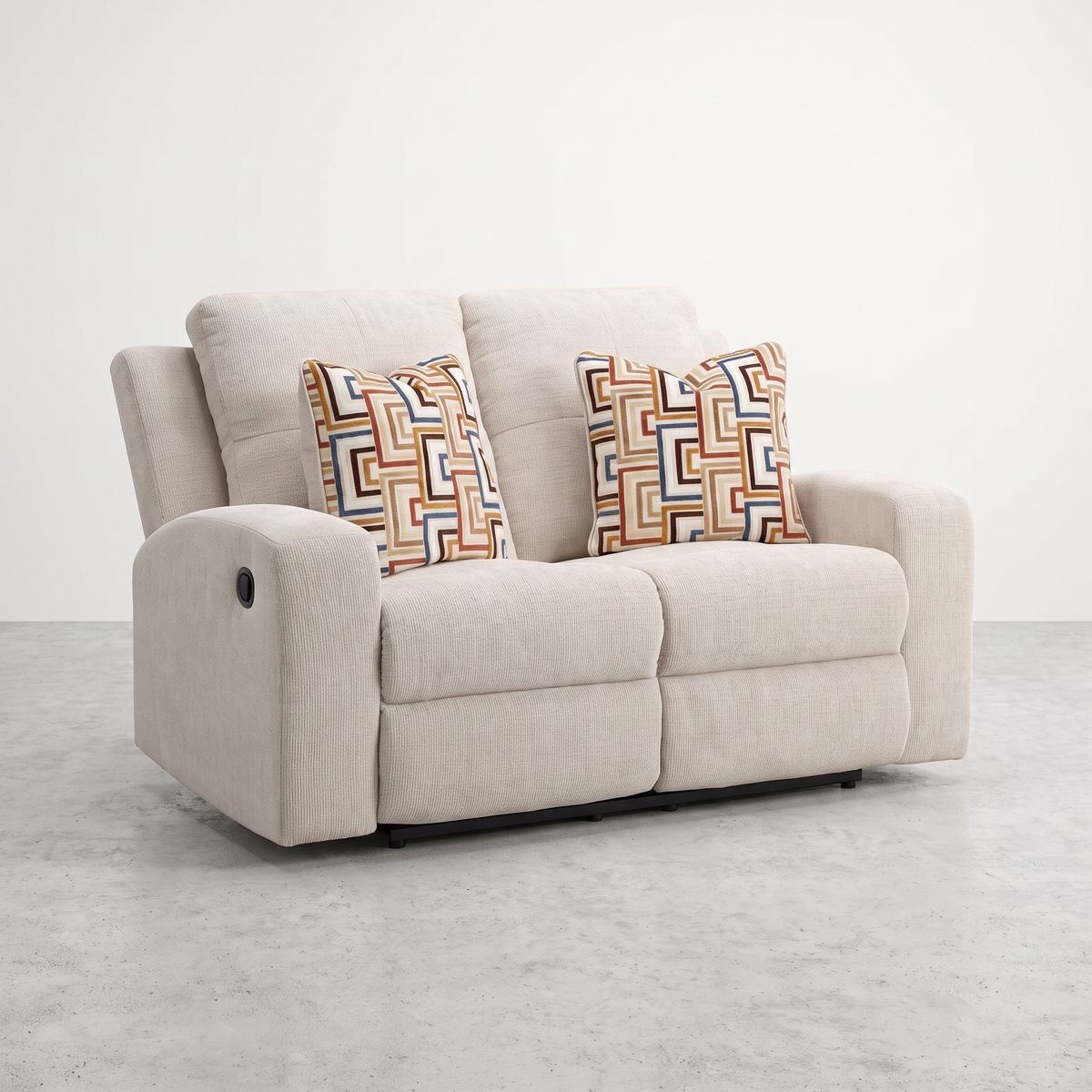 DAN - Causeuse inclinable manuel en tissus – Causeuse, Beige ou bleu | Meubles KREOR Gatineau