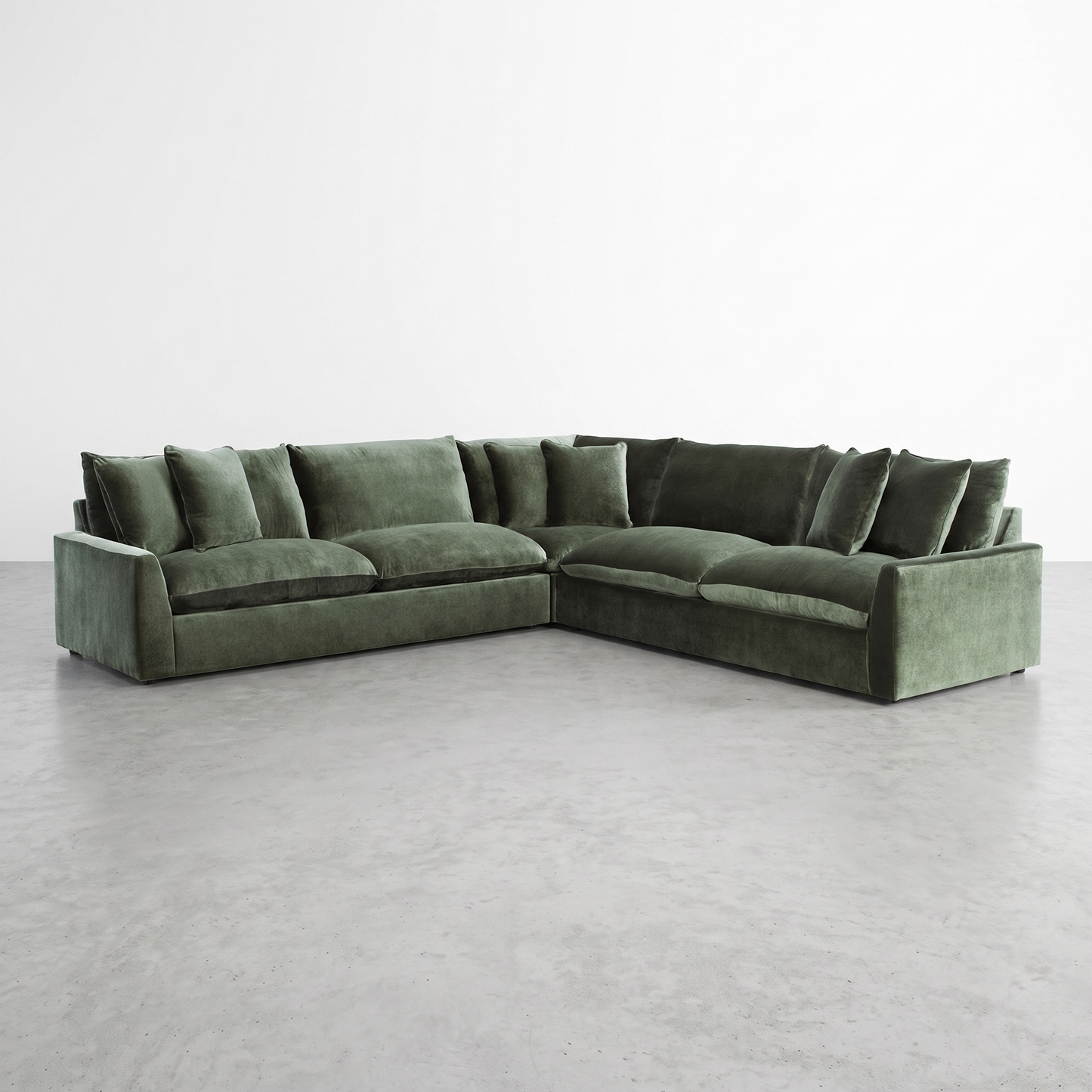 SAVANNAH - Divan sectionnel tissus vert