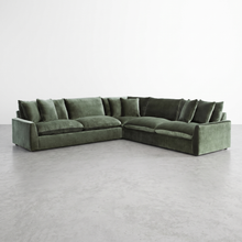 SAVANNAH - Divan sectionnel tissus vert – Sectionnel, Vert | Meubles KREOR Gatineau