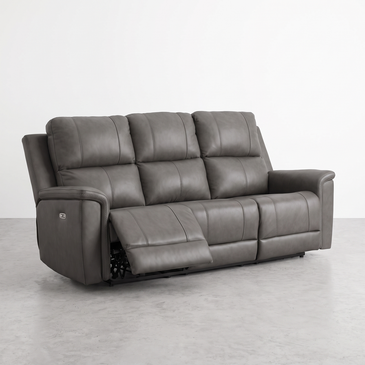 ARGENTINO - Divan 3 places en cuir inclinable électrique – Sofa, Gris ou brun | Meubles KREOR Gatineau