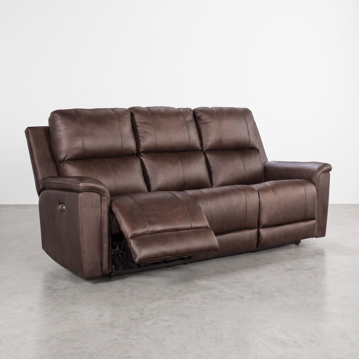 ARGENTINO - Divan 3 places en cuir inclinable électrique – Sofa, Gris ou brun | Meubles KREOR Gatineau