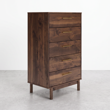 SAM - Commode noyer 5 tiroirs – Meuble de chambre à coucher, Brun | Meubles KREOR Gatineau