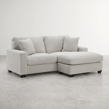 ALABAMA - Sectionnel avec chaise longue à droite en tissus côtelé – Sectionnel, Gris ou ivoire | Meubles KREOR Gatineau