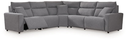 MAVERICK — Sectionnel modulaire cinéma maison avec 3 places inclinables - 5 morceaux