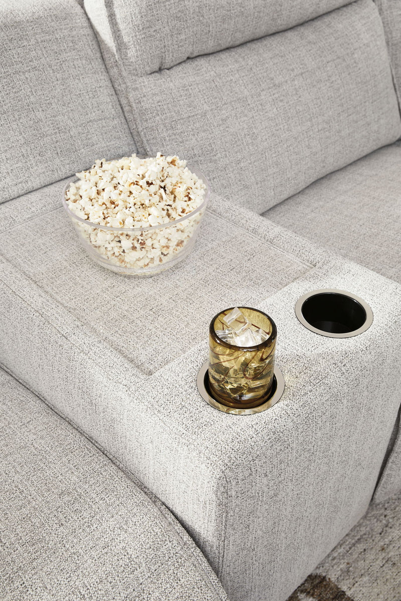 MAVERICK — Sectionnel modulaire cinéma maison avec 3 places inclinables - 7 morceaux
