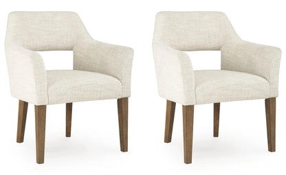OHIO - Chaises de salle à manger avec accoudoirs - Ensemble de 2