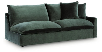 SAVANNAH - Divan sectionnel tissus vert