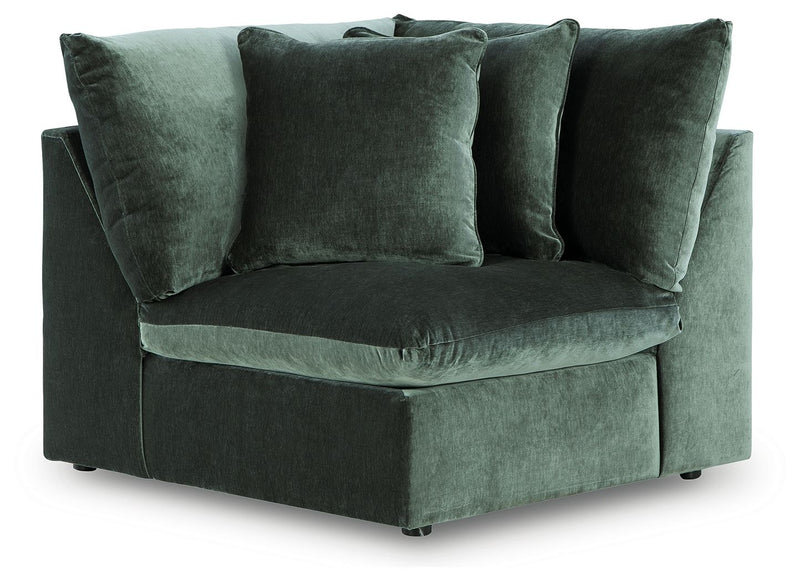 SAVANNAH - Divan sectionnel tissus vert