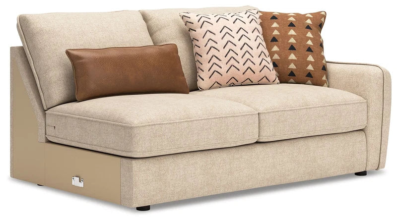 EMMA - Divan sectionnel en tissus sable - 5 ou 6 places