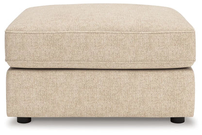EMMA - Ottoman en tissus sable