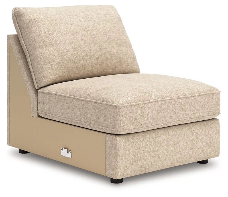 EMMA - Divan sectionnel en tissus sable - 5 ou 6 places